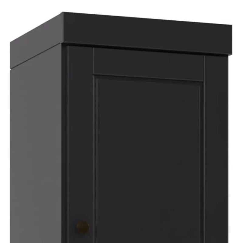72" Black Solid Wood Two Door Pantry Or Storage Closet Homeroots Kitchen & Dining