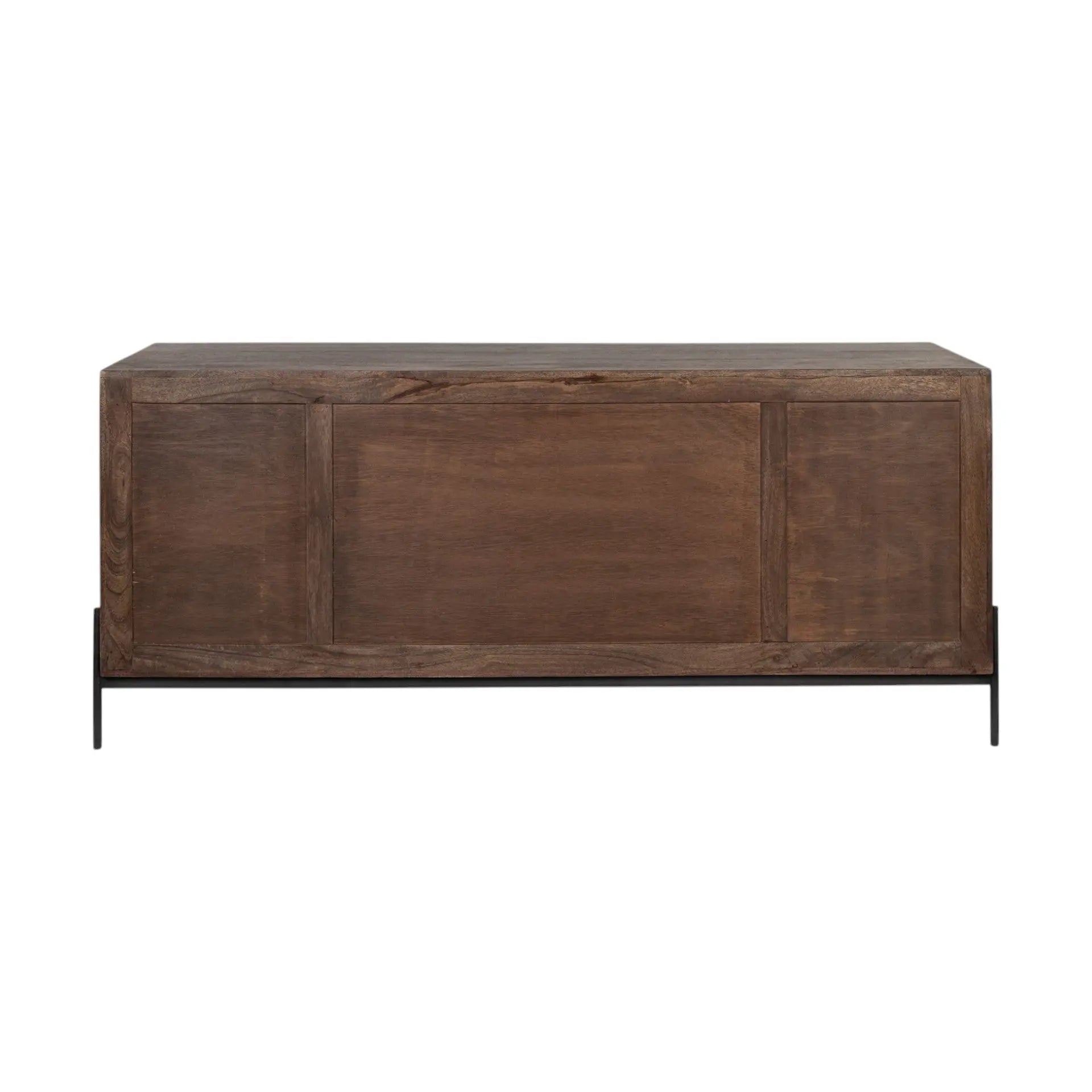 72" Brown Solid Wood Six Drawer Sideboard with Two Doors Homeroots Kitchen & Dining