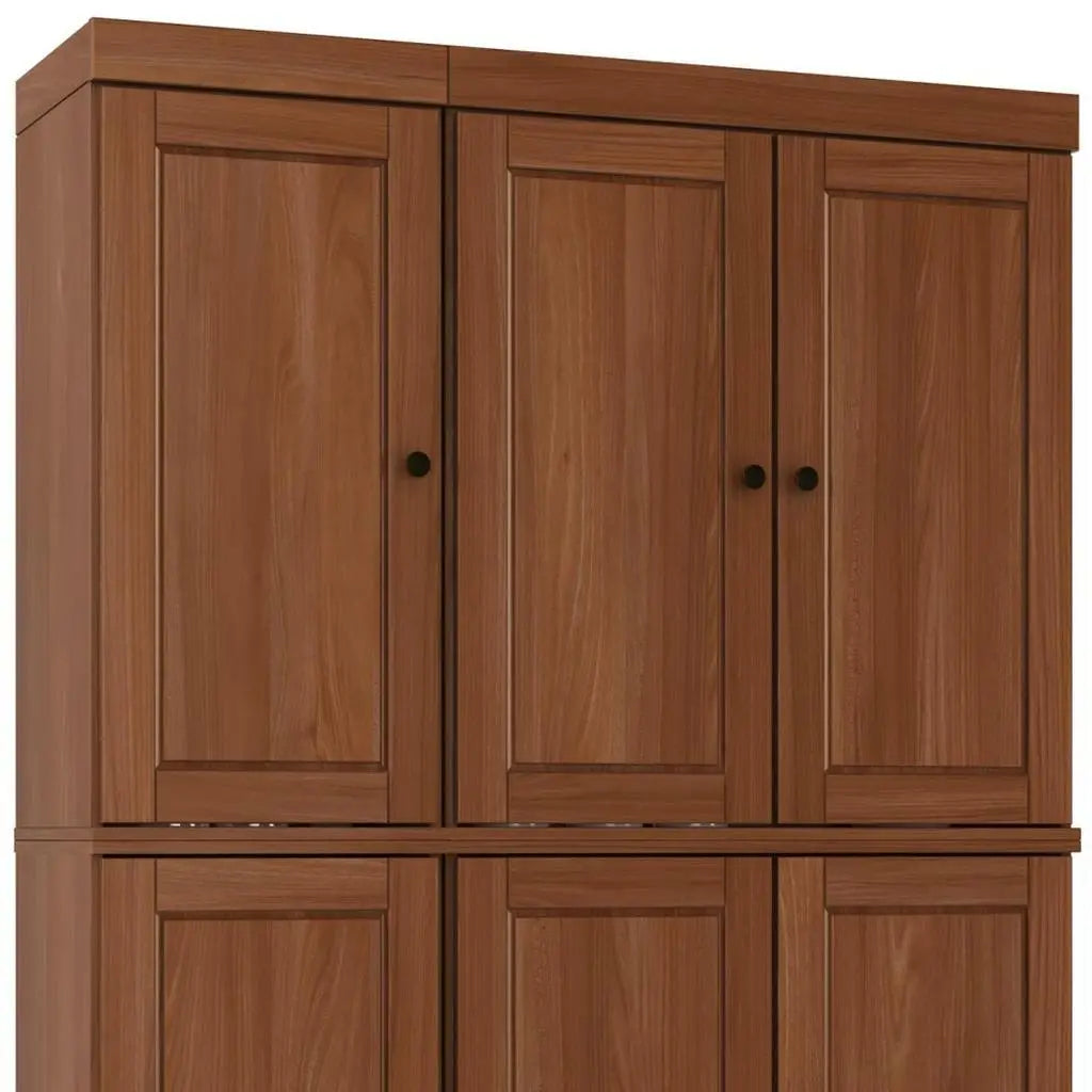 72" Coffee Solid Wood 8 Pantry Or Storage Closet Homeroots Kitchen & Dining