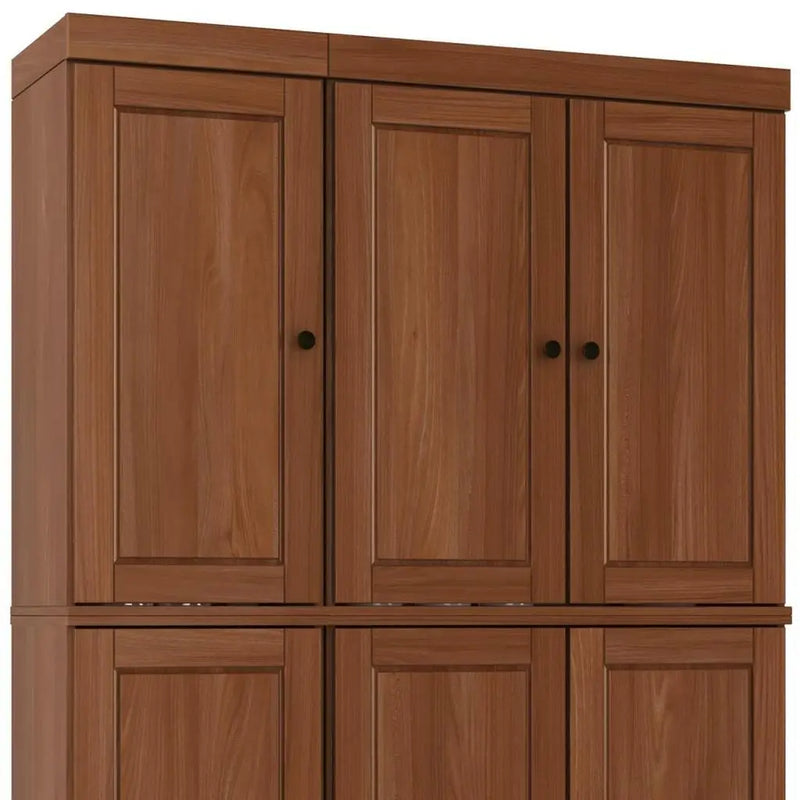 72" Coffee Solid Wood 8 Pantry Or Storage Closet Homeroots Kitchen & Dining