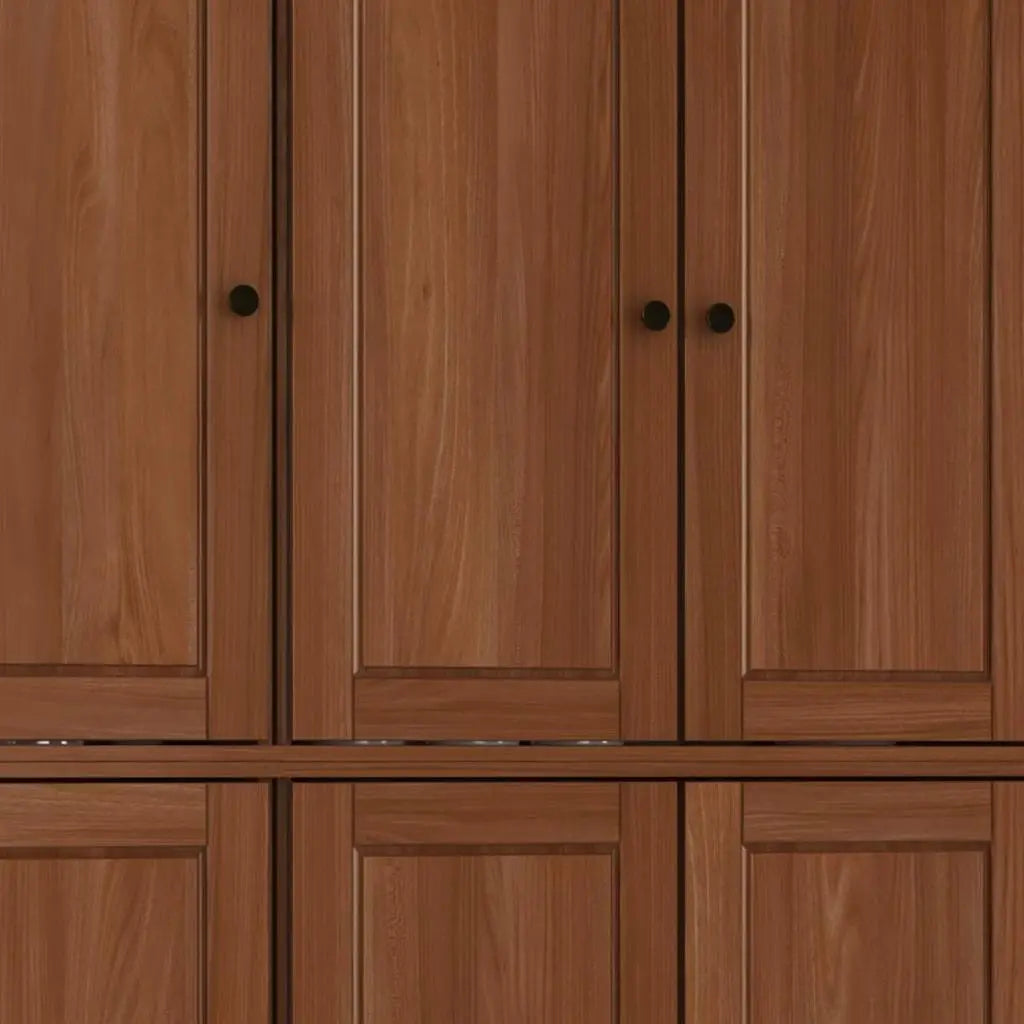 72" Coffee Solid Wood 8 Pantry Or Storage Closet Homeroots Kitchen & Dining