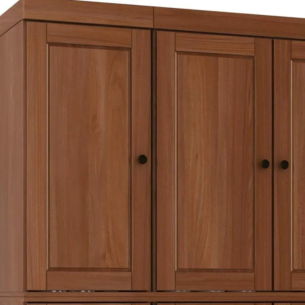 72" Coffee Solid Wood 8 Pantry Or Storage Closet Homeroots Kitchen & Dining