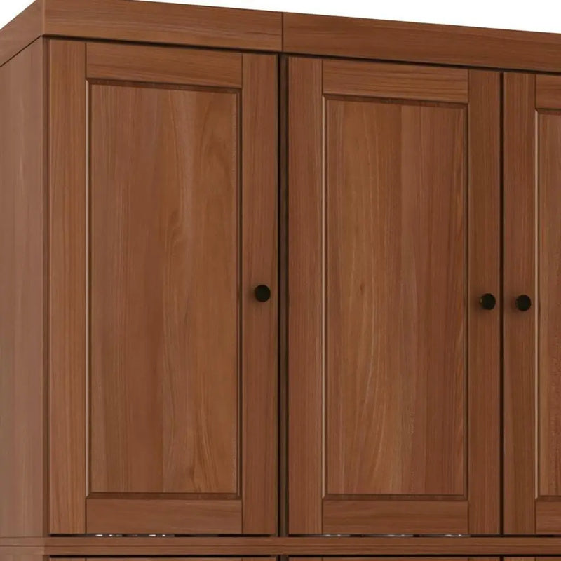 72" Coffee Solid Wood 8 Pantry Or Storage Closet Homeroots Kitchen & Dining