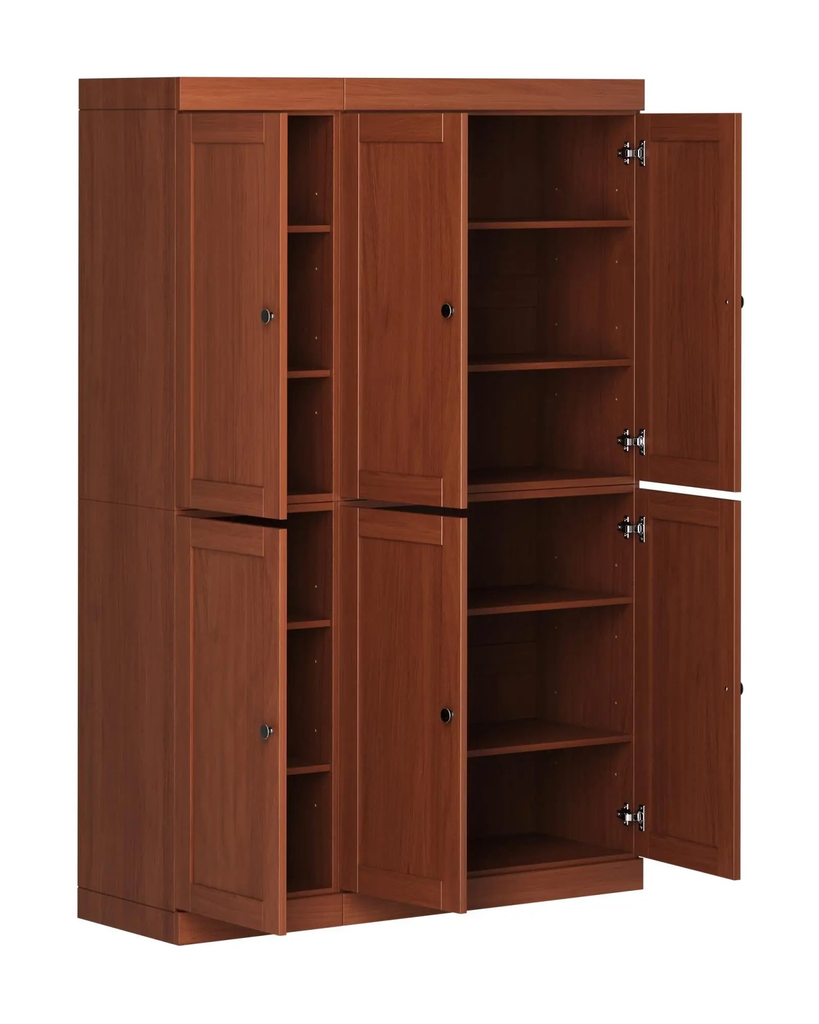 72" Coffee Solid Wood 8 Pantry Or Storage Closet Homeroots Kitchen & Dining