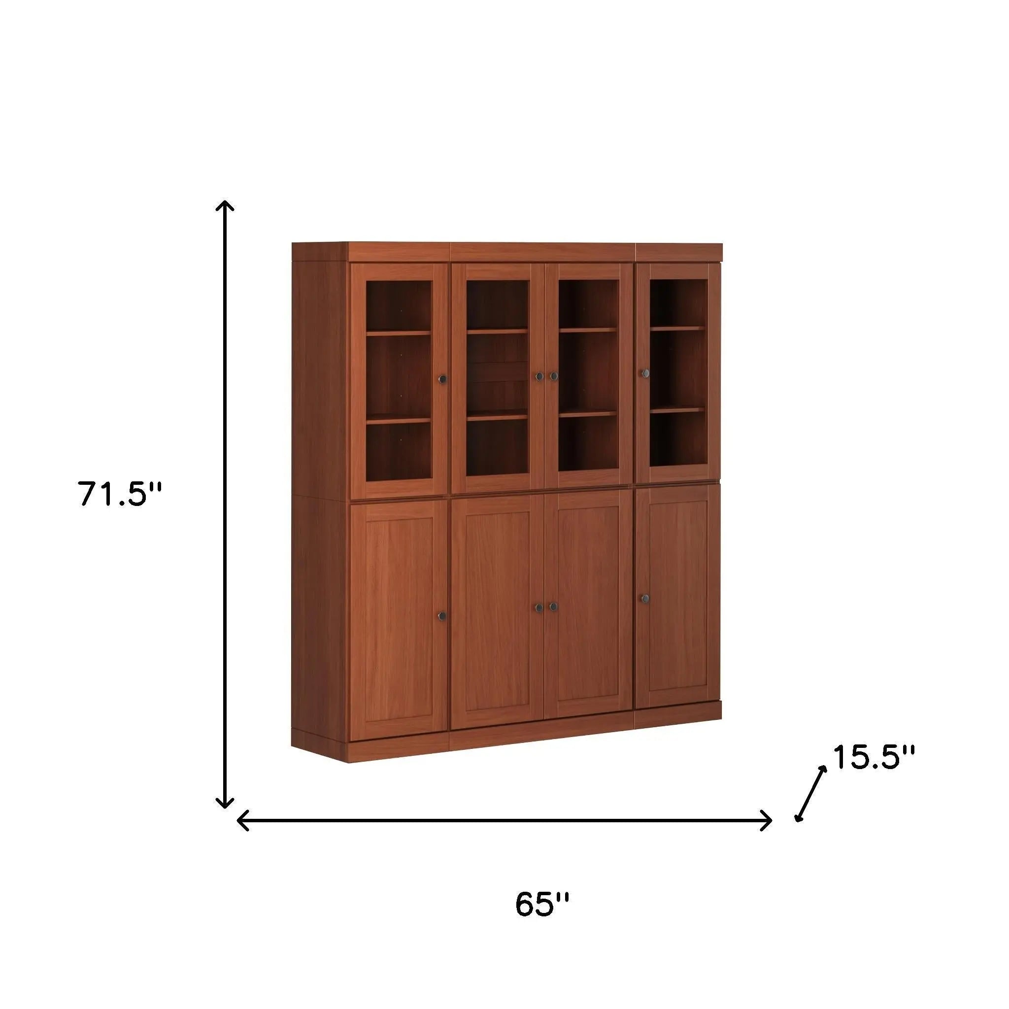 72" Coffee Solid Wood 8 Pantry Or Storage Closet Homeroots Kitchen & Dining