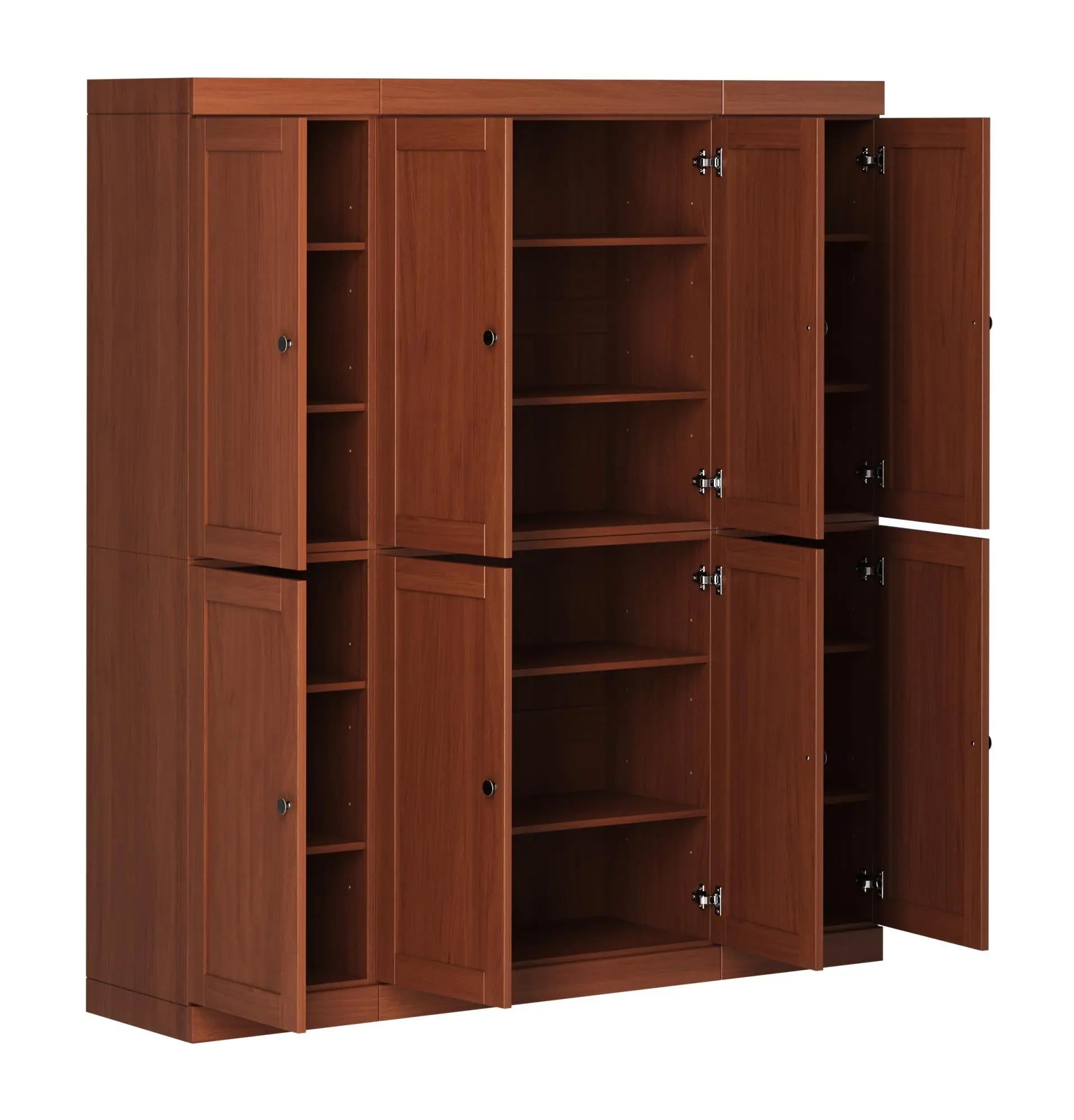 72" Coffee Solid Wood 8 Pantry Or Storage Closet Homeroots Kitchen & Dining