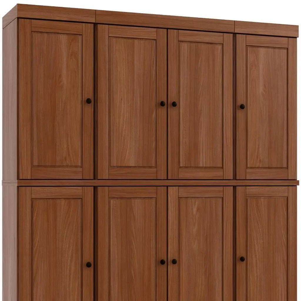 72" Coffee Solid Wood 8 Pantry Or Storage Closet Homeroots Kitchen & Dining