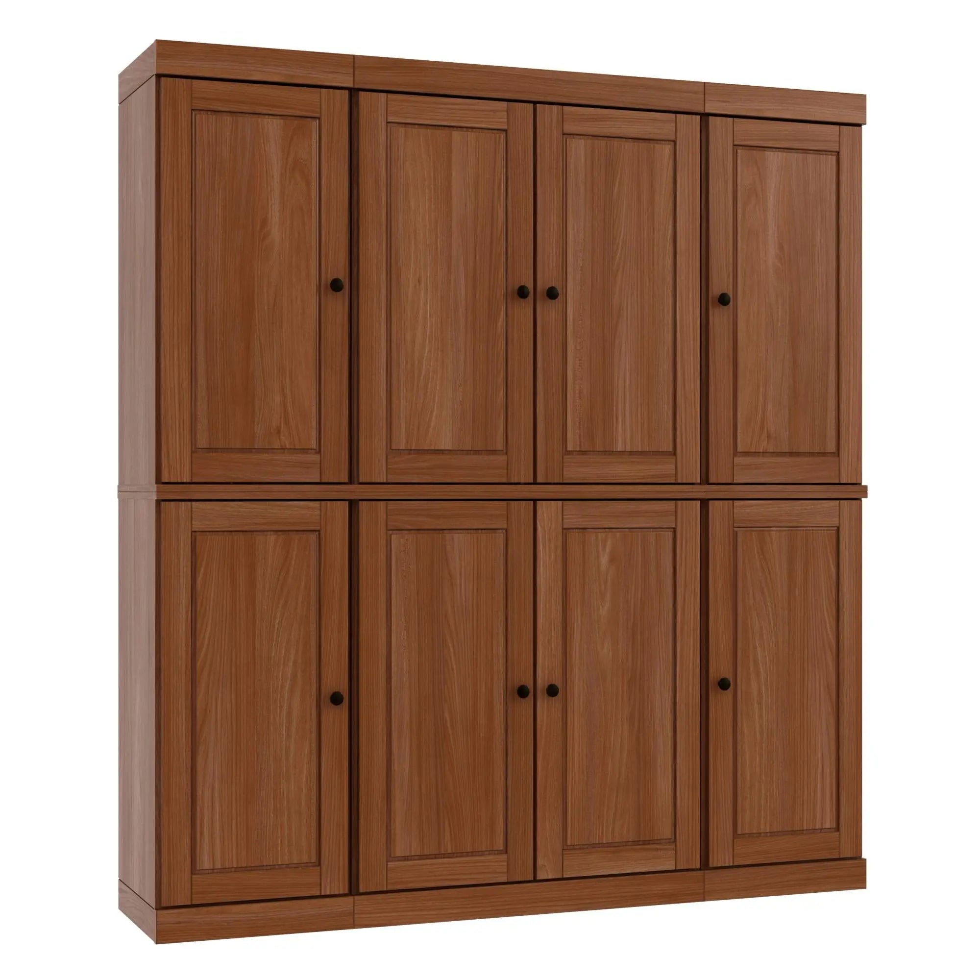 72" Coffee Solid Wood 8 Pantry Or Storage Closet Homeroots Kitchen & Dining