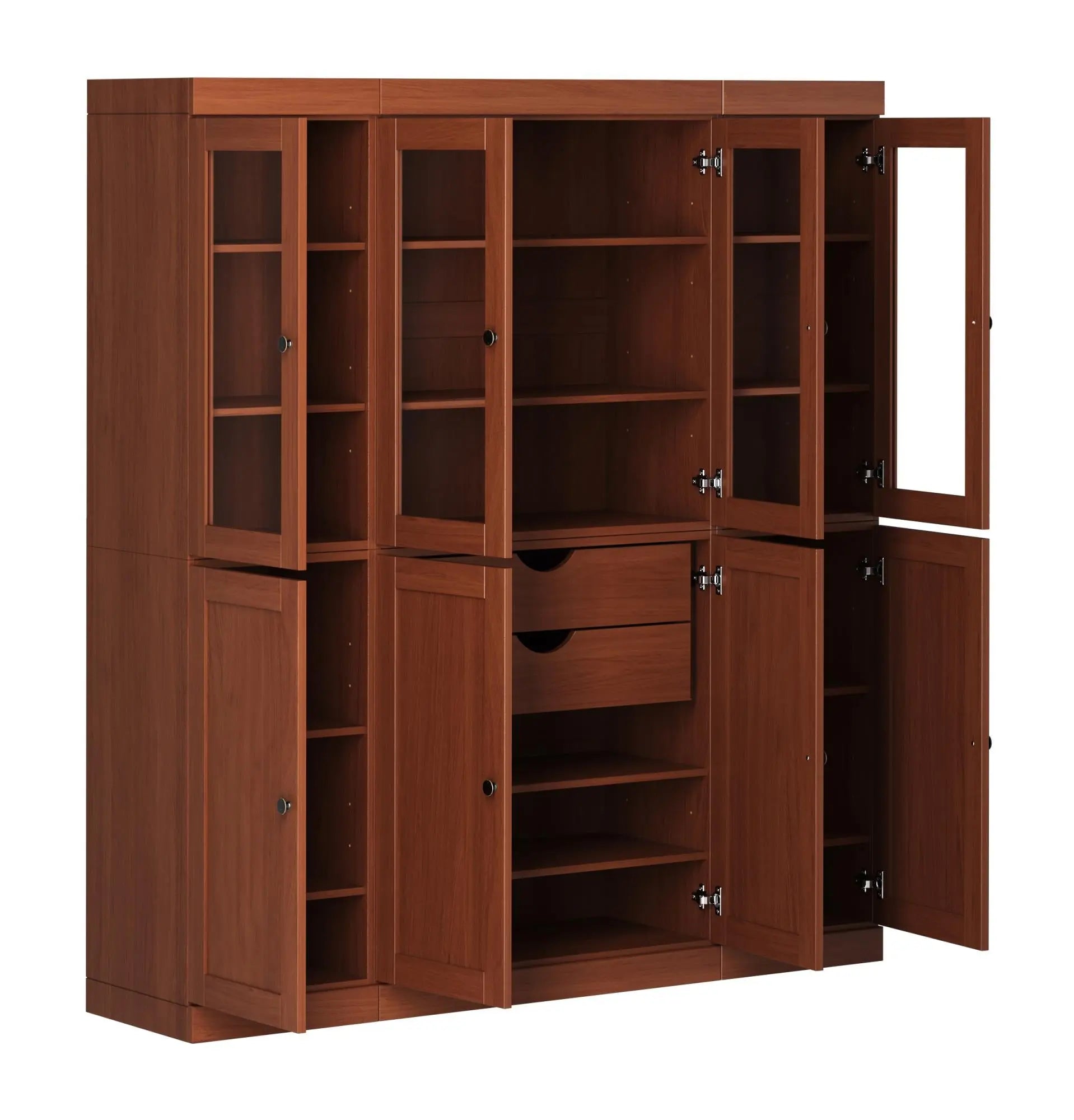72" Coffee Solid Wood 8 Two Drawer Pantry Or Storage Closet Homeroots Kitchen & Dining