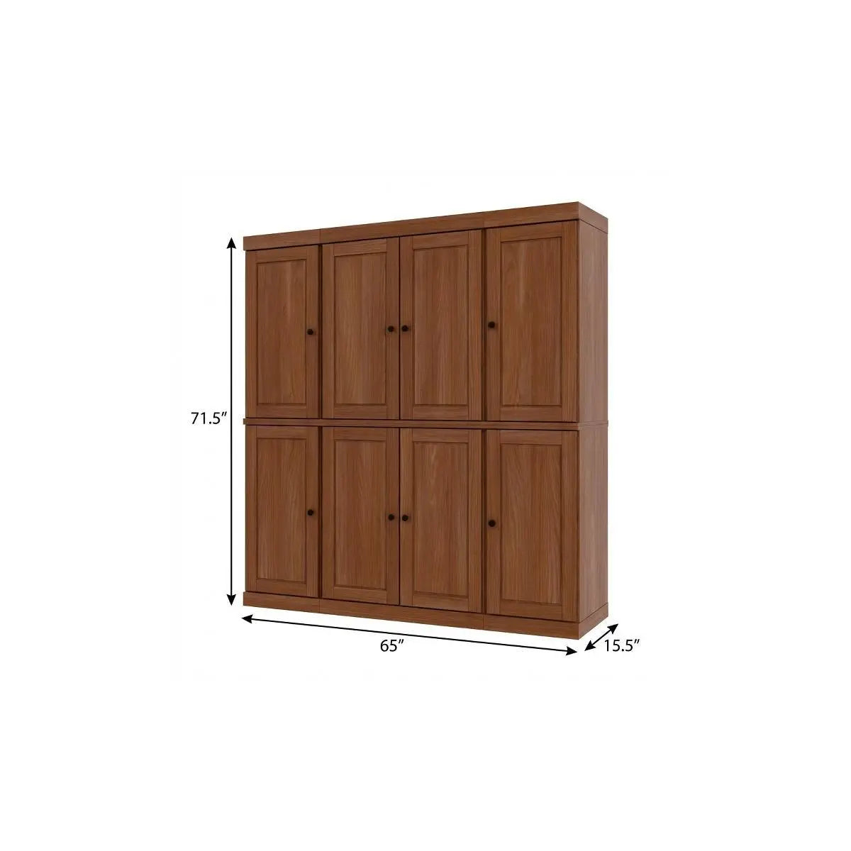 72" Coffee Solid Wood 8 Two Drawer Pantry Or Storage Closet Homeroots Kitchen & Dining