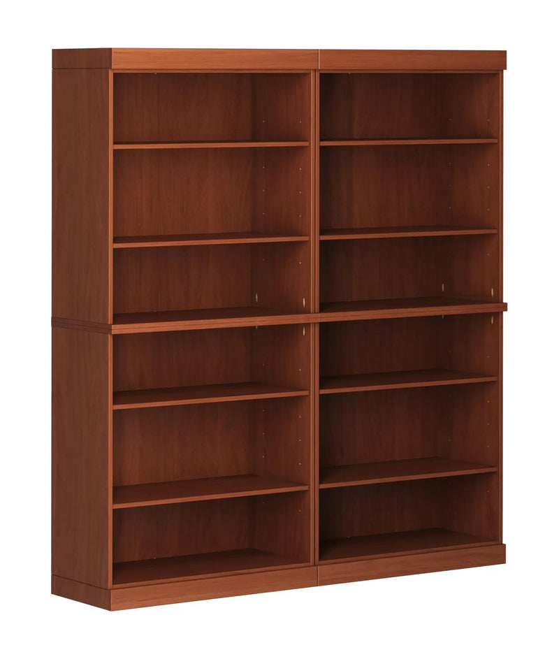 72" Coffee Solid Wood Adjustable Twelve Tier Library Bookcase Homeroots Office
