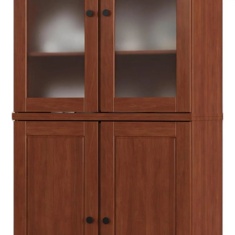 72" Coffee Solid Wood Four Door Pantry Or Storage Closet Homeroots Kitchen & Dining