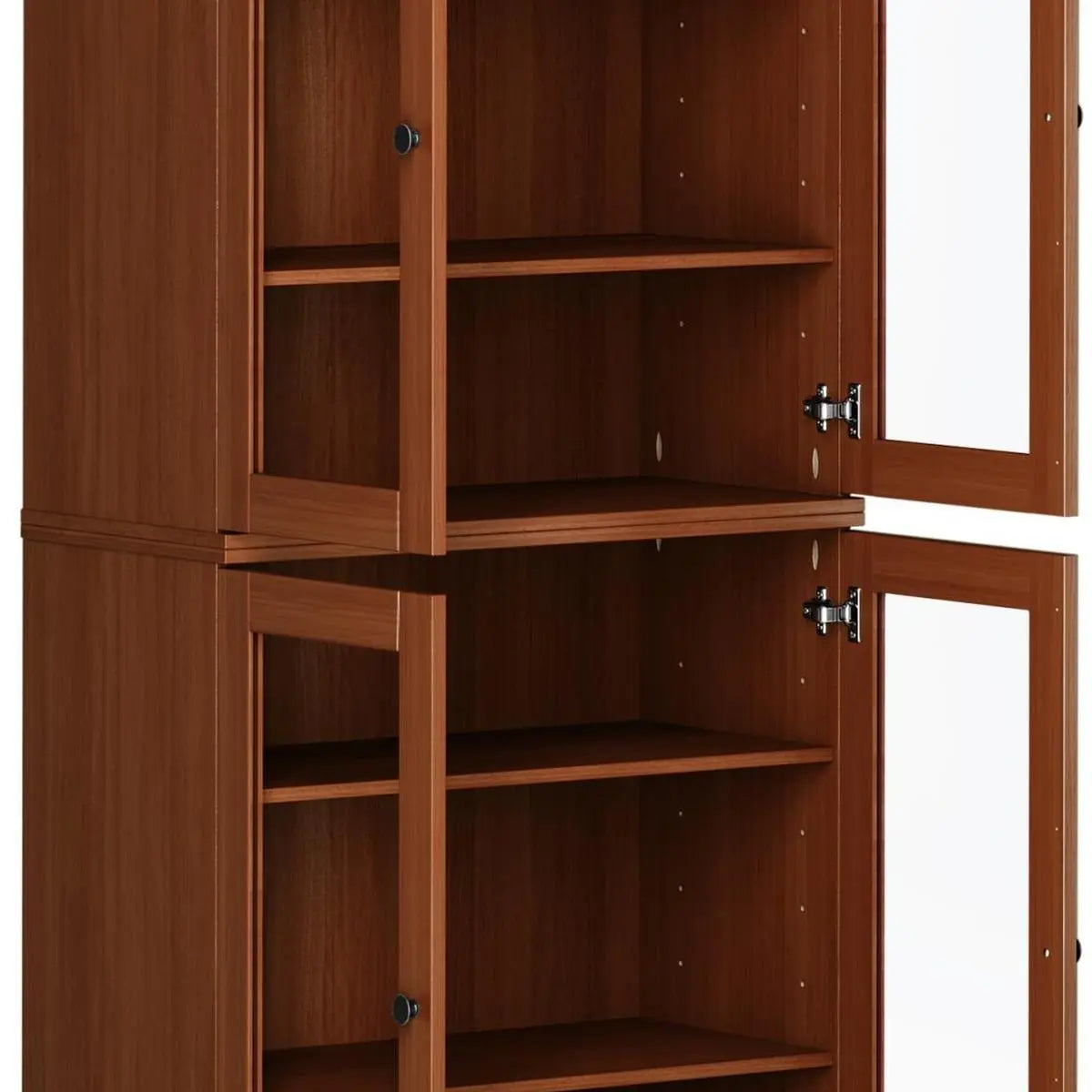 72" Coffee Solid Wood Four Door Pantry Or Storage Closet Homeroots Kitchen & Dining