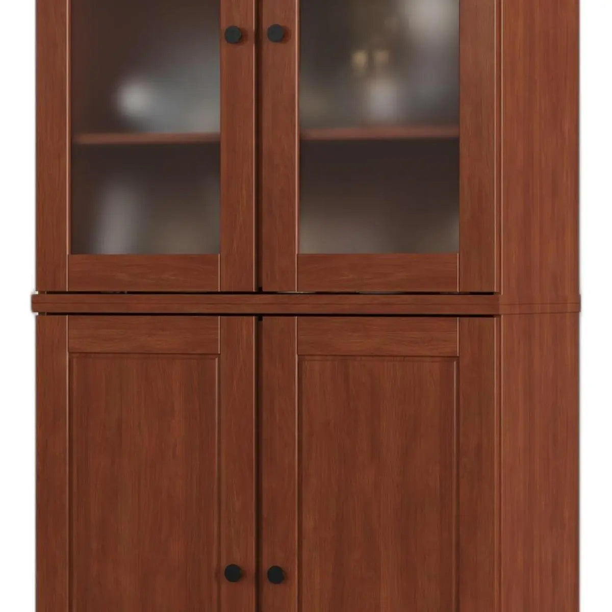 72" Coffee Solid Wood Four Door Two Drawer Pantry Or Storage Closet Homeroots Kitchen & Dining