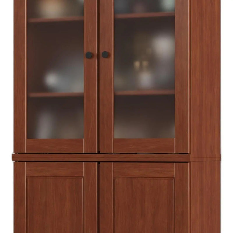 72" Coffee Solid Wood Four Door Two Drawer Pantry Or Storage Closet Homeroots Kitchen & Dining