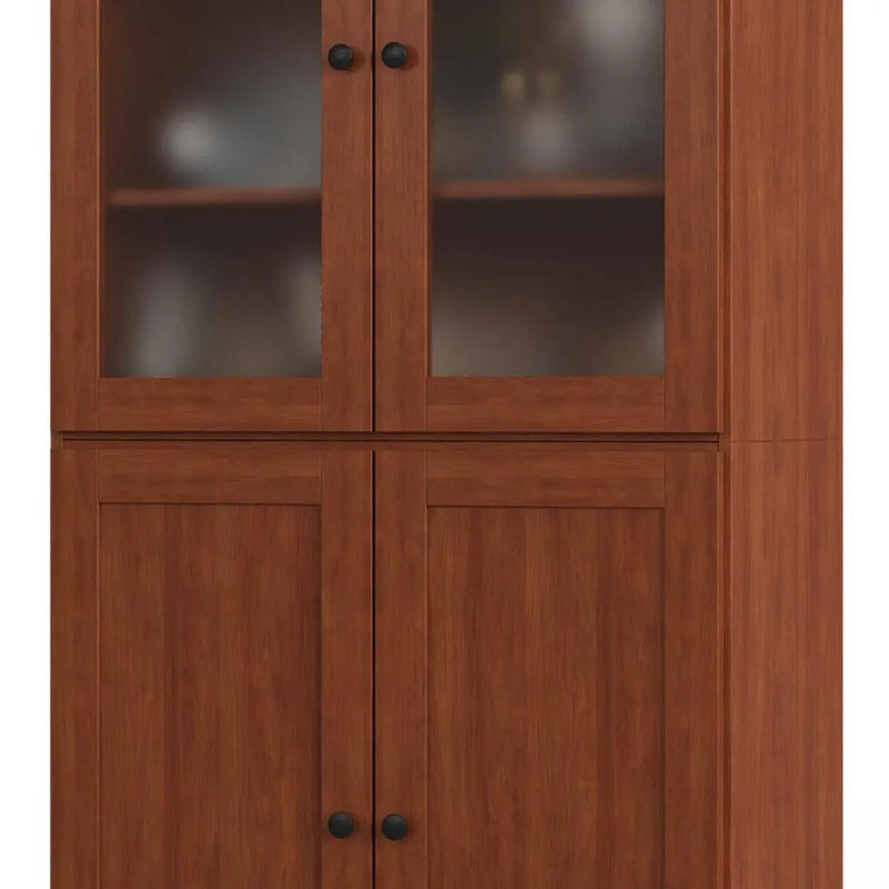 72" Coffee Solid Wood Four Door Two Drawer Pantry Or Storage Closet Homeroots Kitchen & Dining