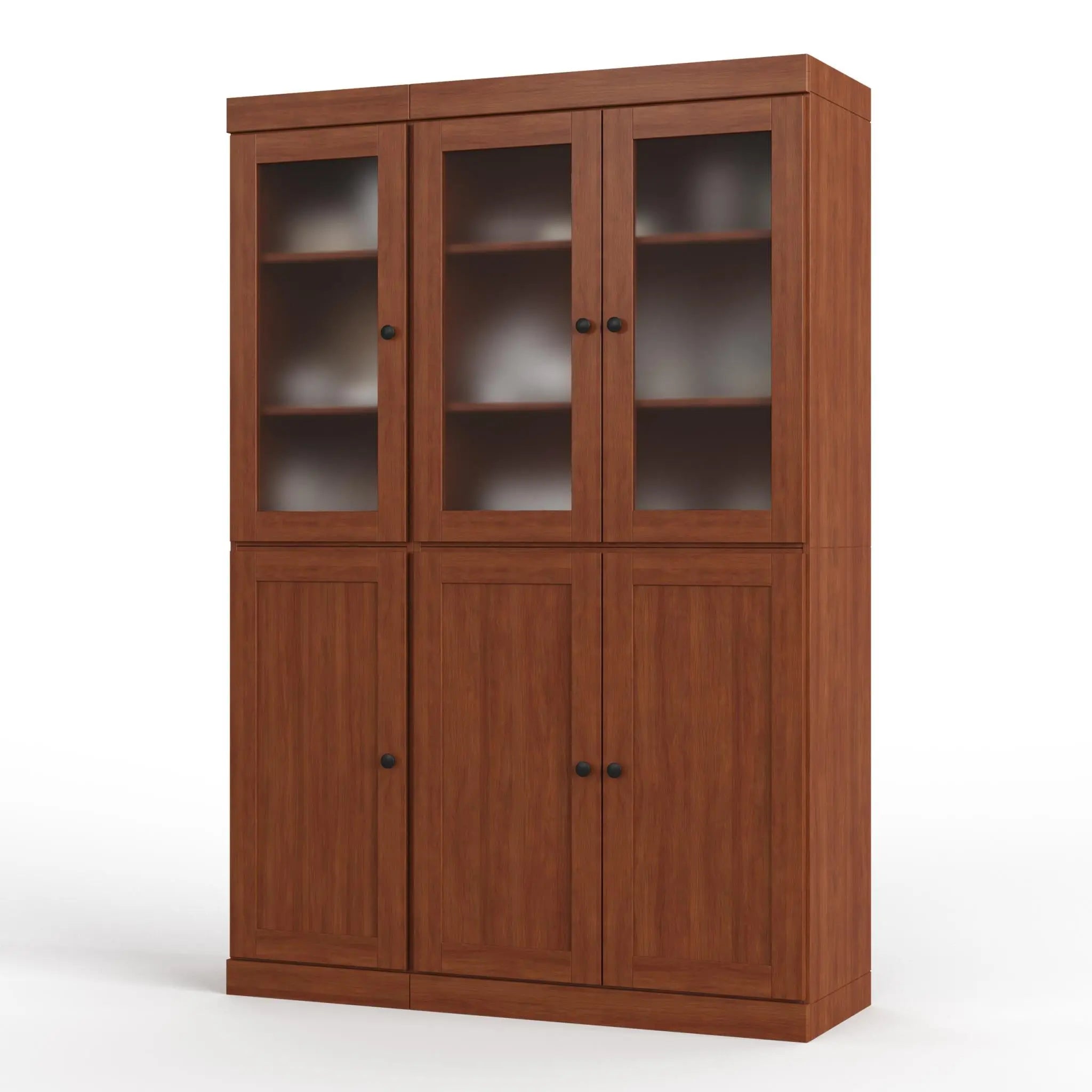 72" Coffee Solid Wood Six Door Pantry Or Storage Closet Homeroots Kitchen & Dining