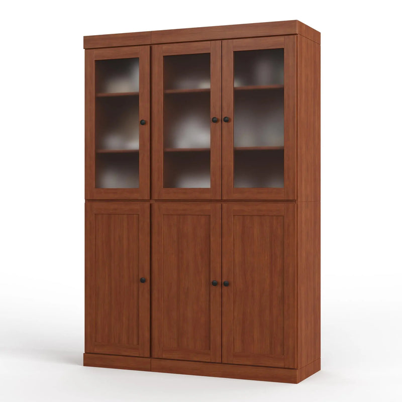 72" Coffee Solid Wood Six Door Pantry Or Storage Closet Homeroots Kitchen & Dining