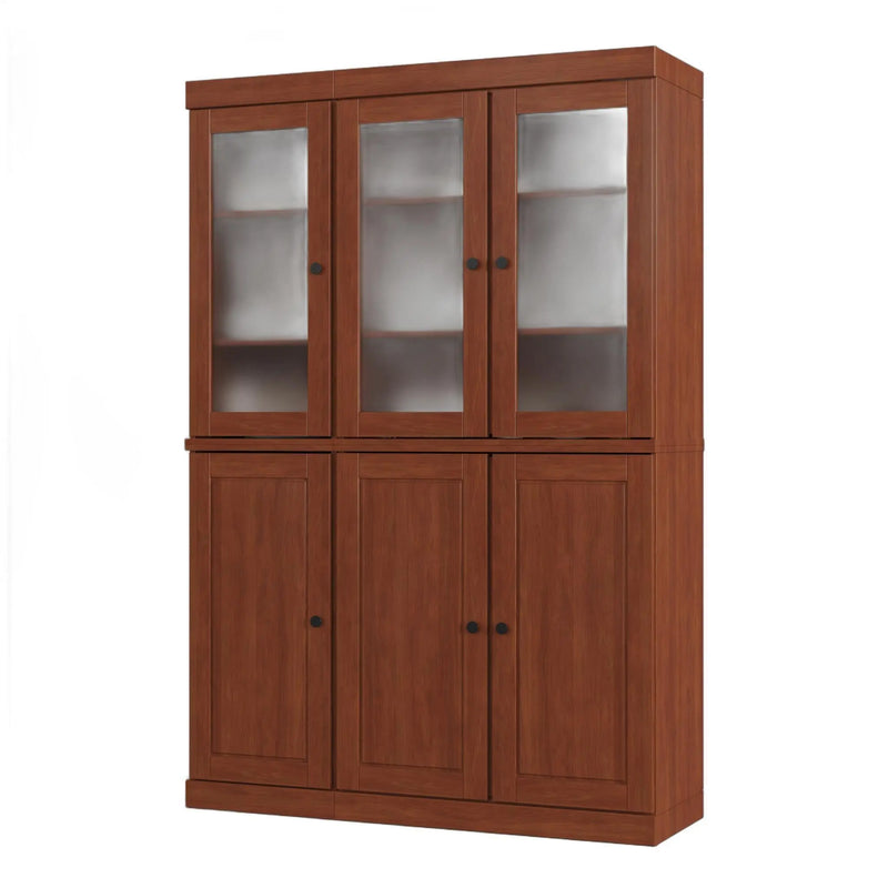 72" Coffee Solid Wood Six Door Pantry Or Storage Closet Homeroots Kitchen & Dining