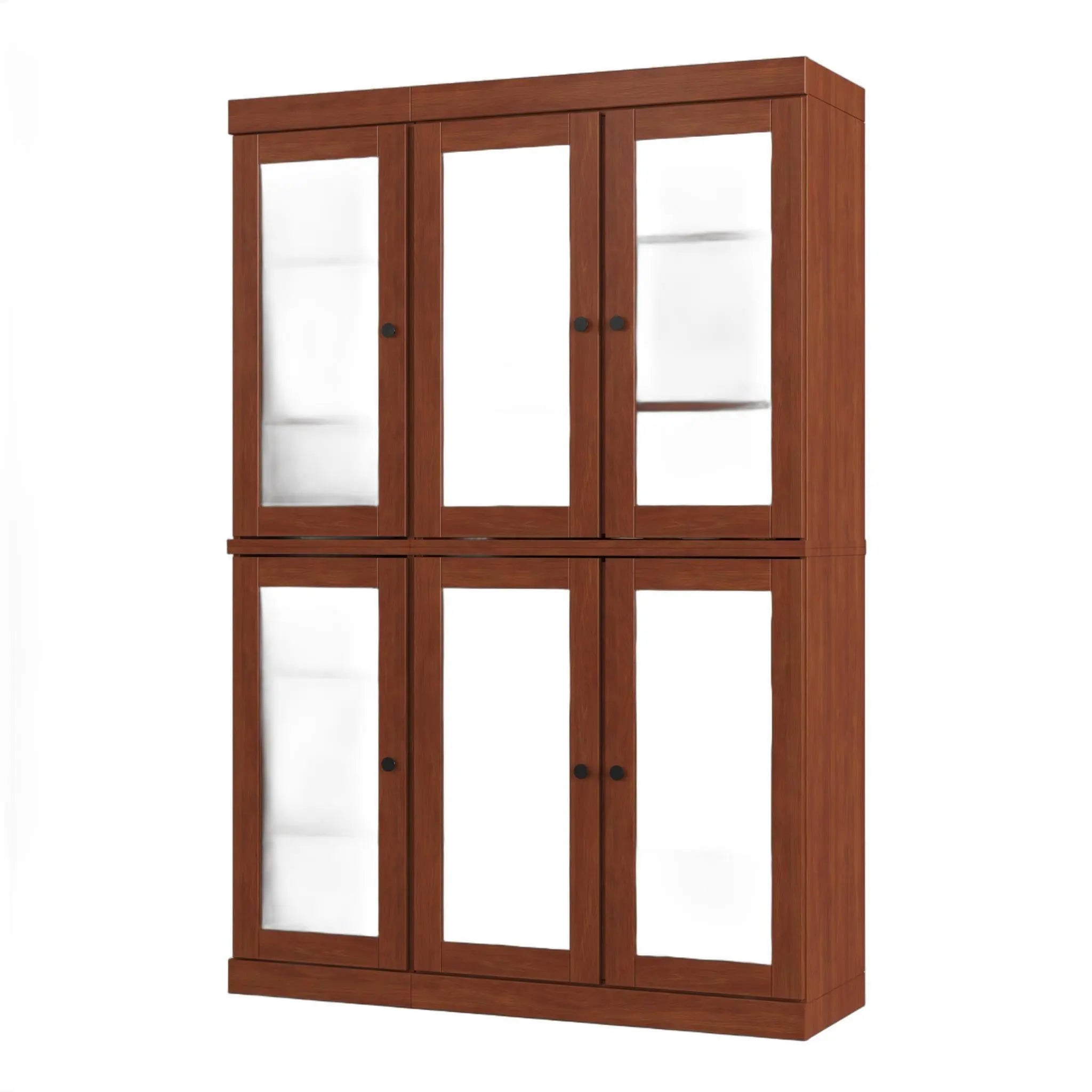72" Coffee Solid Wood Six Door Pantry Or Storage Closet Homeroots Kitchen & Dining
