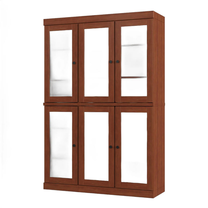 72" Coffee Solid Wood Six Door Pantry Or Storage Closet Homeroots Kitchen & Dining