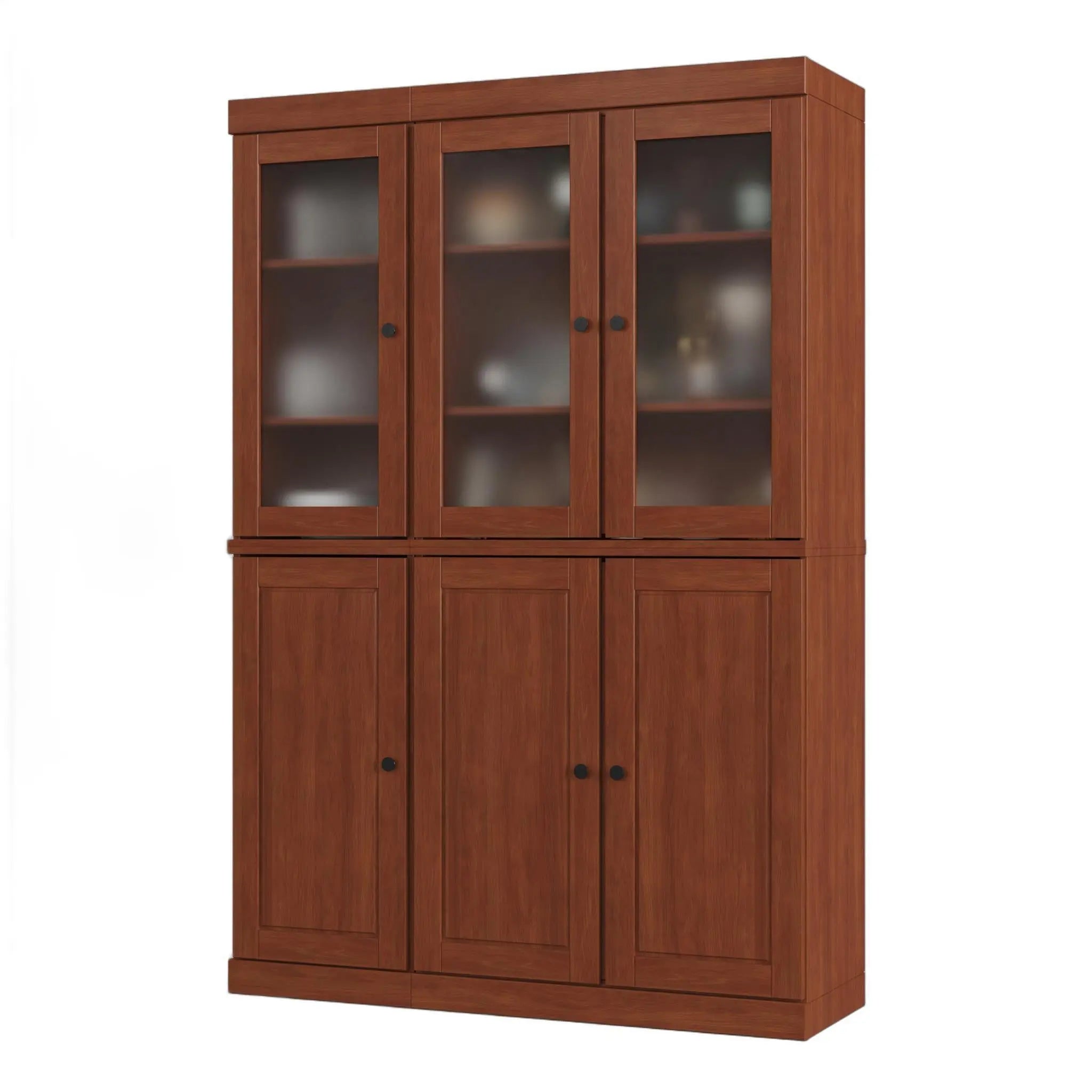 72" Coffee Solid Wood Six Door Two Drawer Pantry Or Storage Closet Homeroots Kitchen & Dining