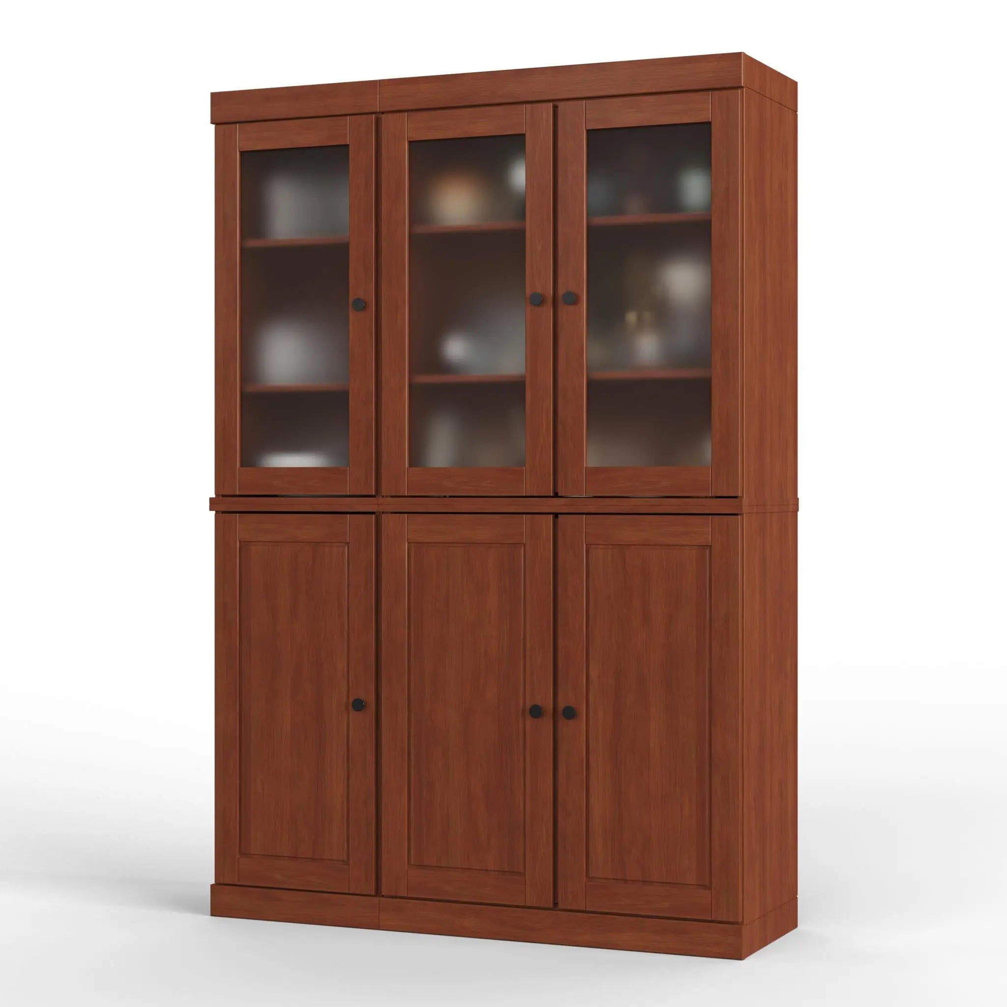 72" Coffee Solid Wood Six Door Two Drawer Pantry Or Storage Closet Homeroots Kitchen & Dining