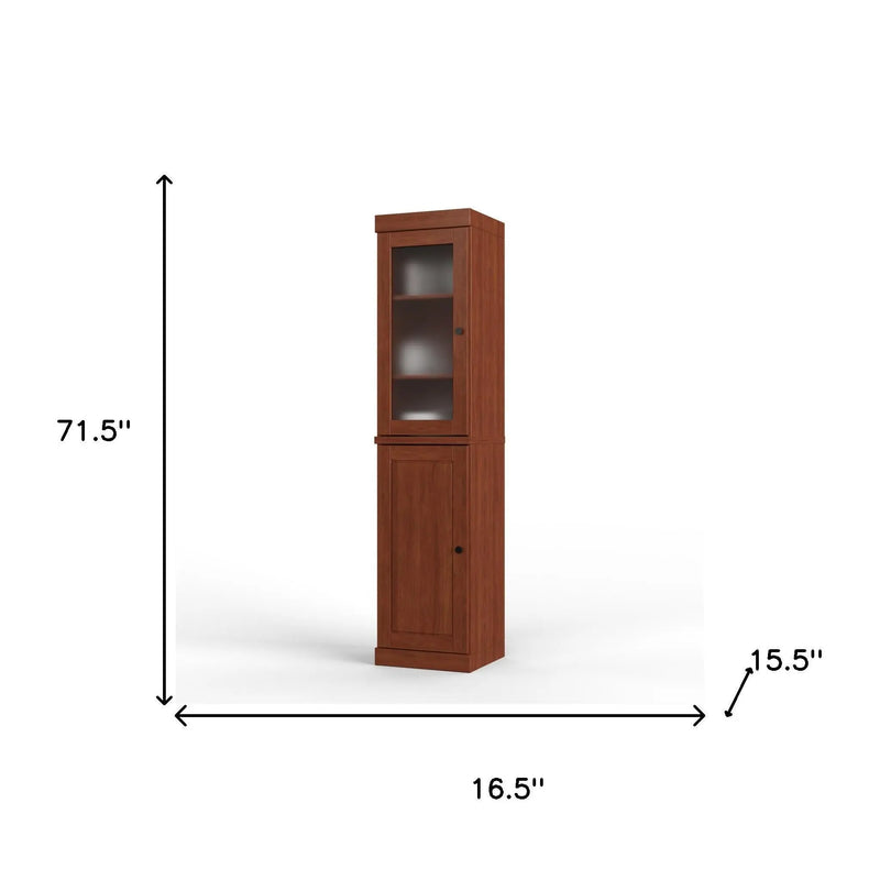 72" Coffee Solid Wood Two Door Pantry Or Storage Closet Homeroots Kitchen & Dining