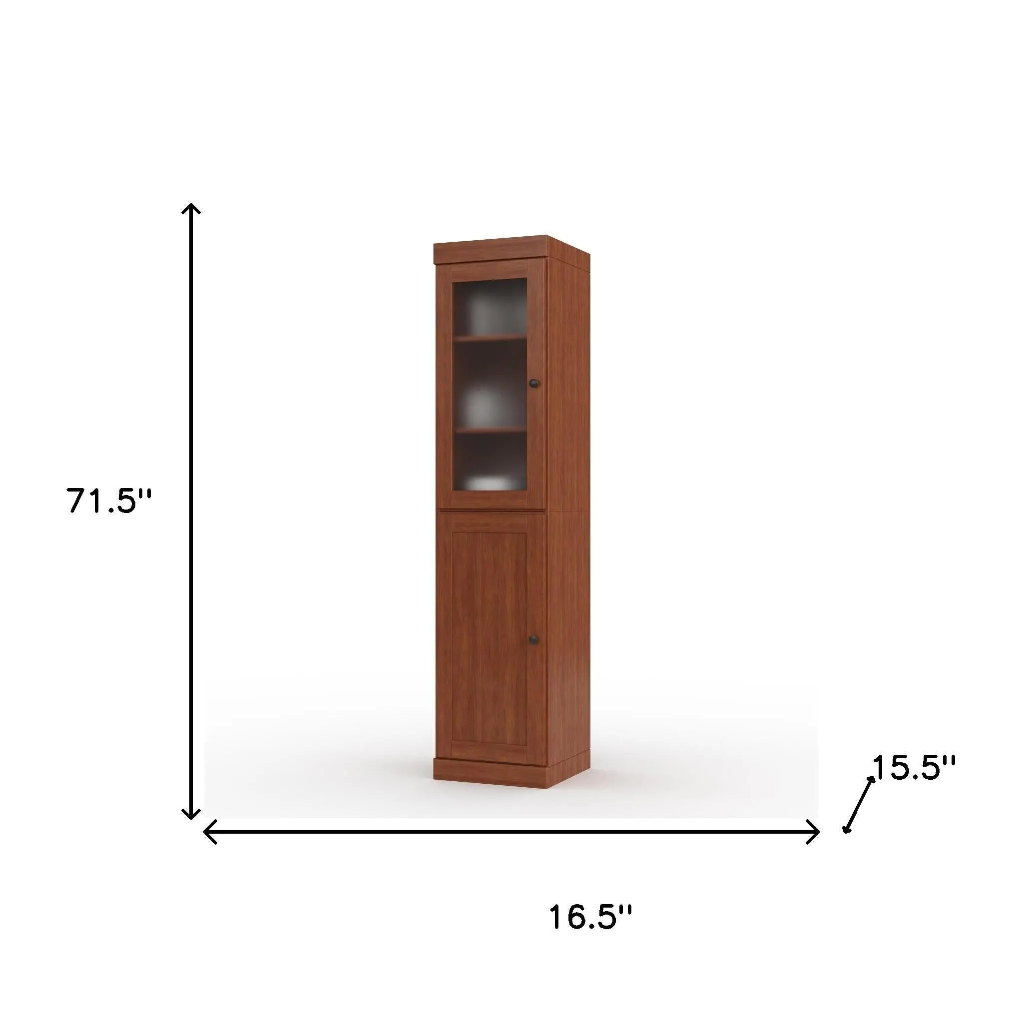 72" Coffee Solid Wood Two Door Pantry Or Storage Closet Homeroots Kitchen & Dining