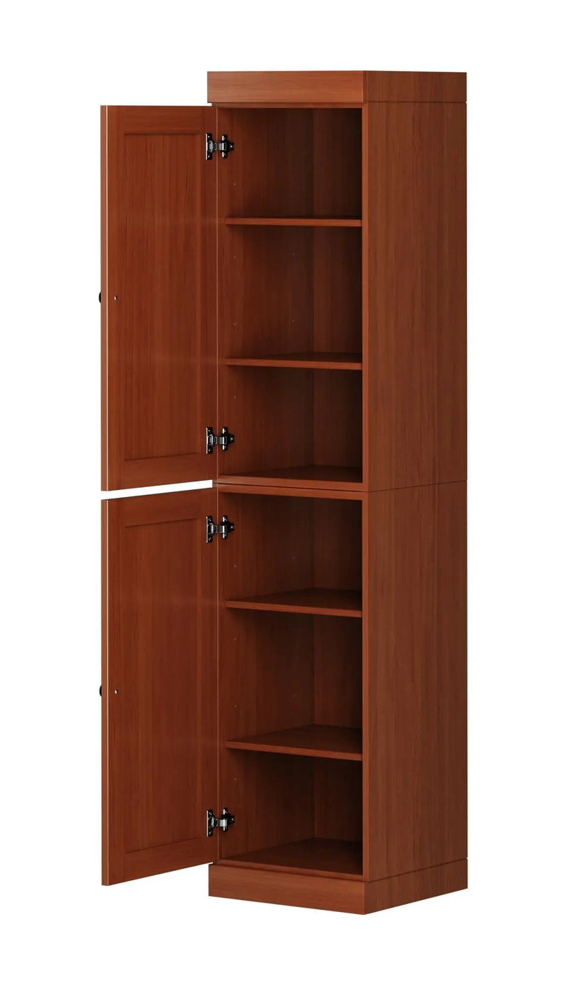 72" Coffee Solid Wood Two Door Pantry Or Storage Closet Homeroots Kitchen & Dining