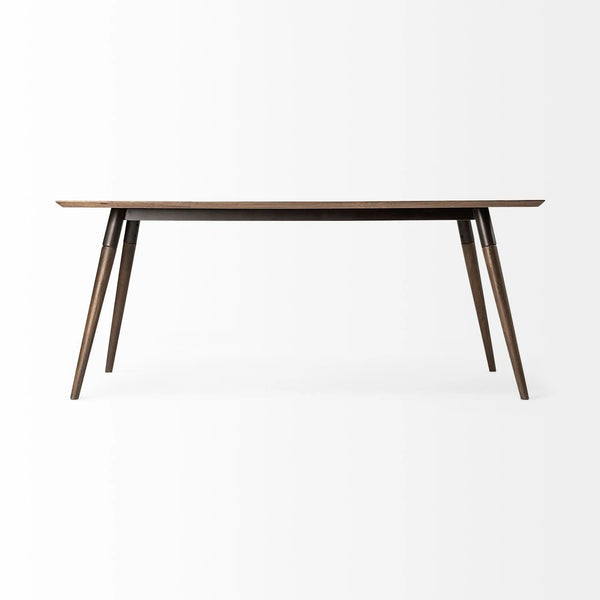 72" Dark Brown Solid Wood Dining Table Homeroots Kitchen & Dining