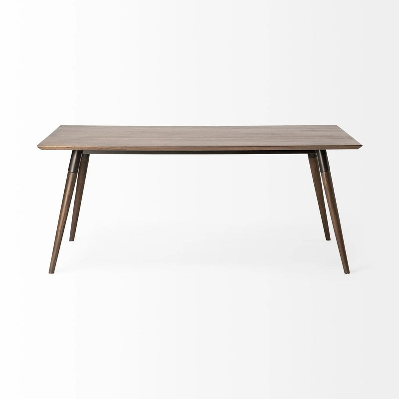 72" Dark Brown Solid Wood Dining Table Homeroots Kitchen & Dining
