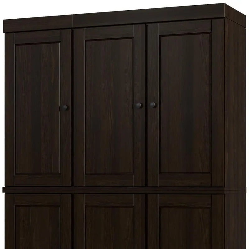 72" Espresso Solid Wood 8 Pantry Or Storage Closet Homeroots Kitchen & Dining