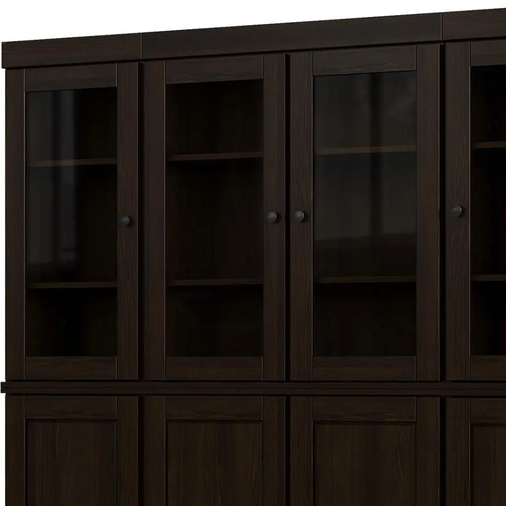 72" Espresso Solid Wood 8 Pantry Or Storage Closet Homeroots Kitchen & Dining