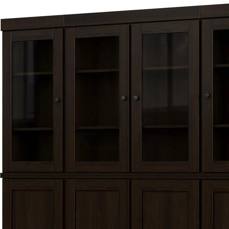 72" Espresso Solid Wood 8 Pantry Or Storage Closet Homeroots Kitchen & Dining