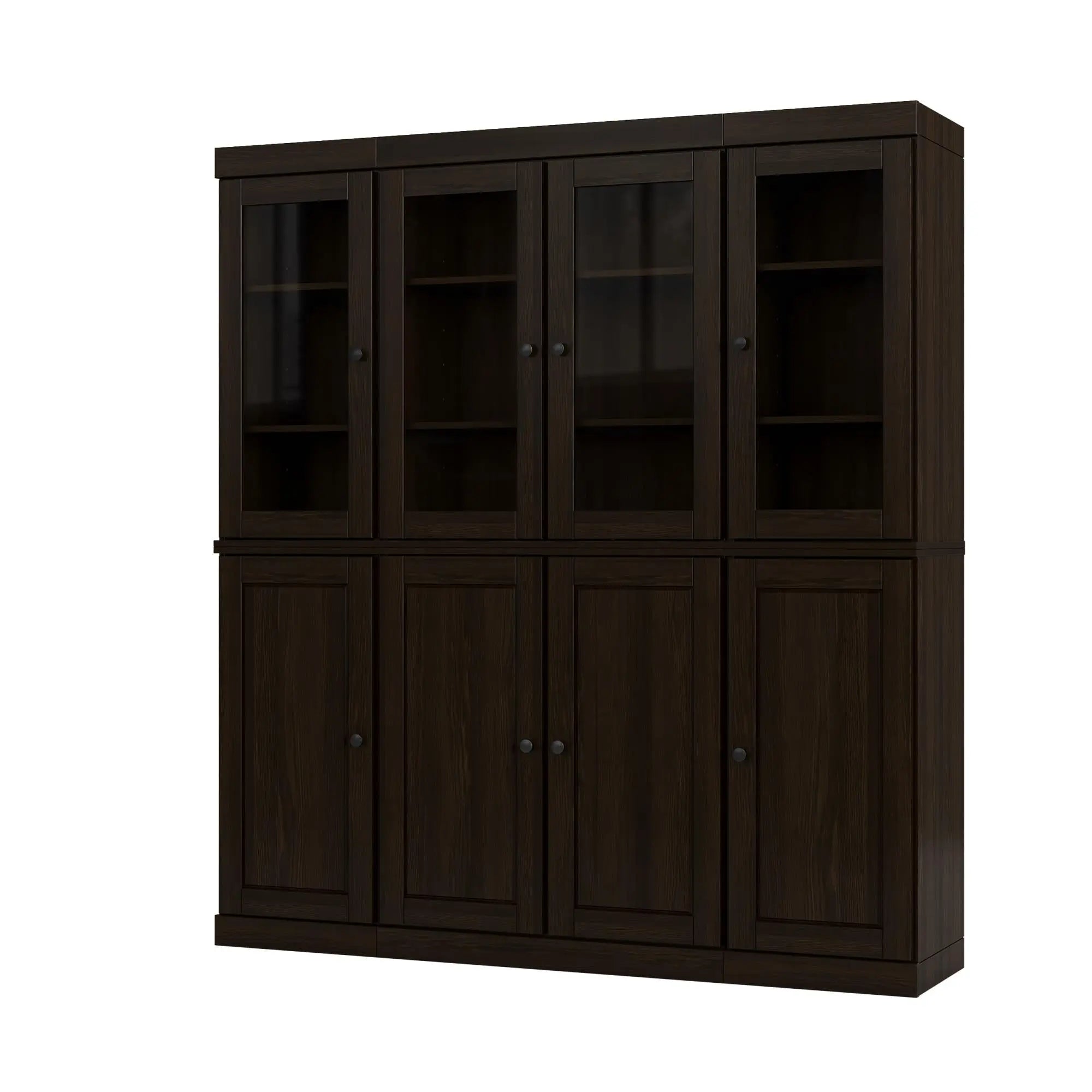 72" Espresso Solid Wood 8 Pantry Or Storage Closet Homeroots Kitchen & Dining