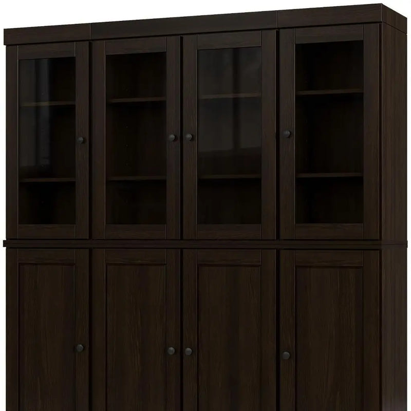 72" Espresso Solid Wood 8 Two Drawer Pantry Or Storage Closet Homeroots Kitchen & Dining