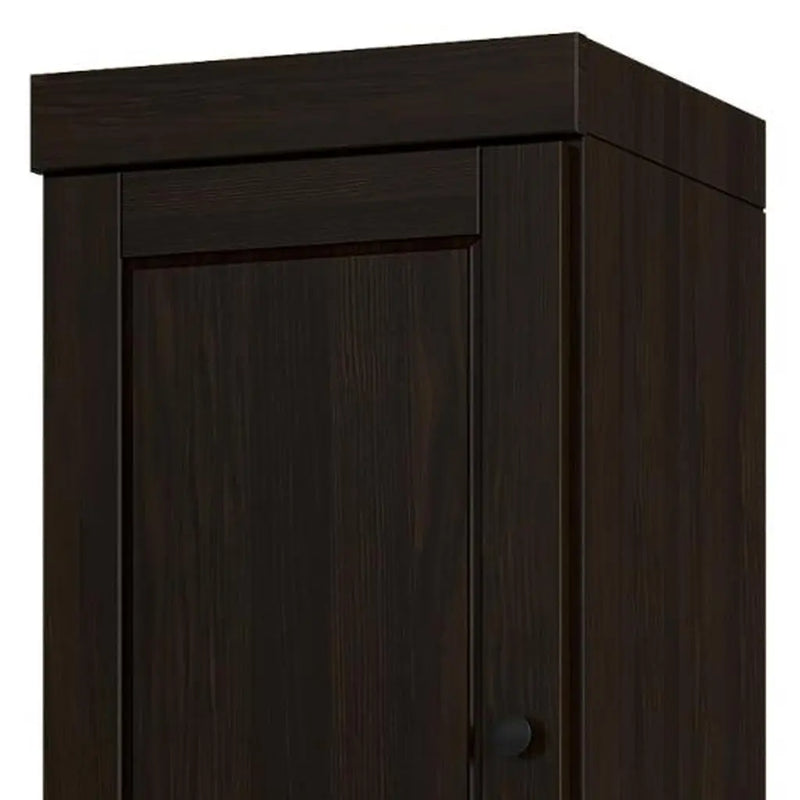 72" Espresso Solid Wood Two Door Pantry Or Storage Closet Homeroots Kitchen & Dining