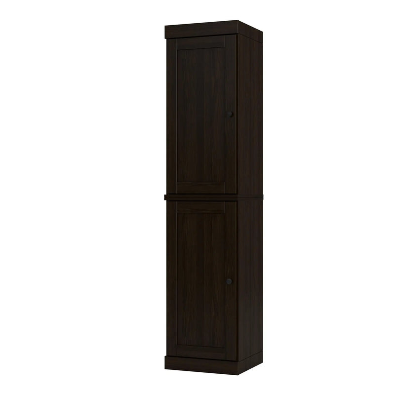 72" Espresso Solid Wood Two Door Pantry Or Storage Closet Homeroots Kitchen & Dining