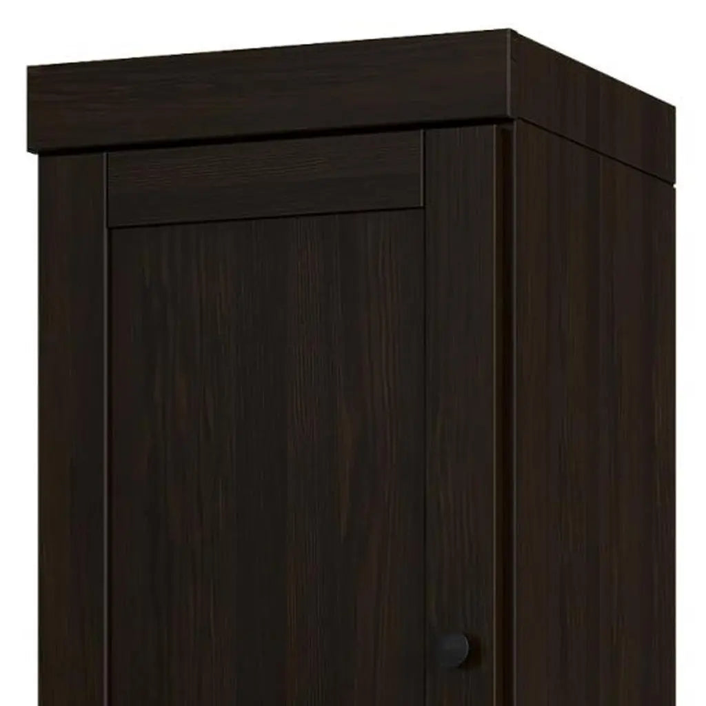 72" Espresso Solid Wood Two Door Pantry Or Storage Closet Homeroots Kitchen & Dining