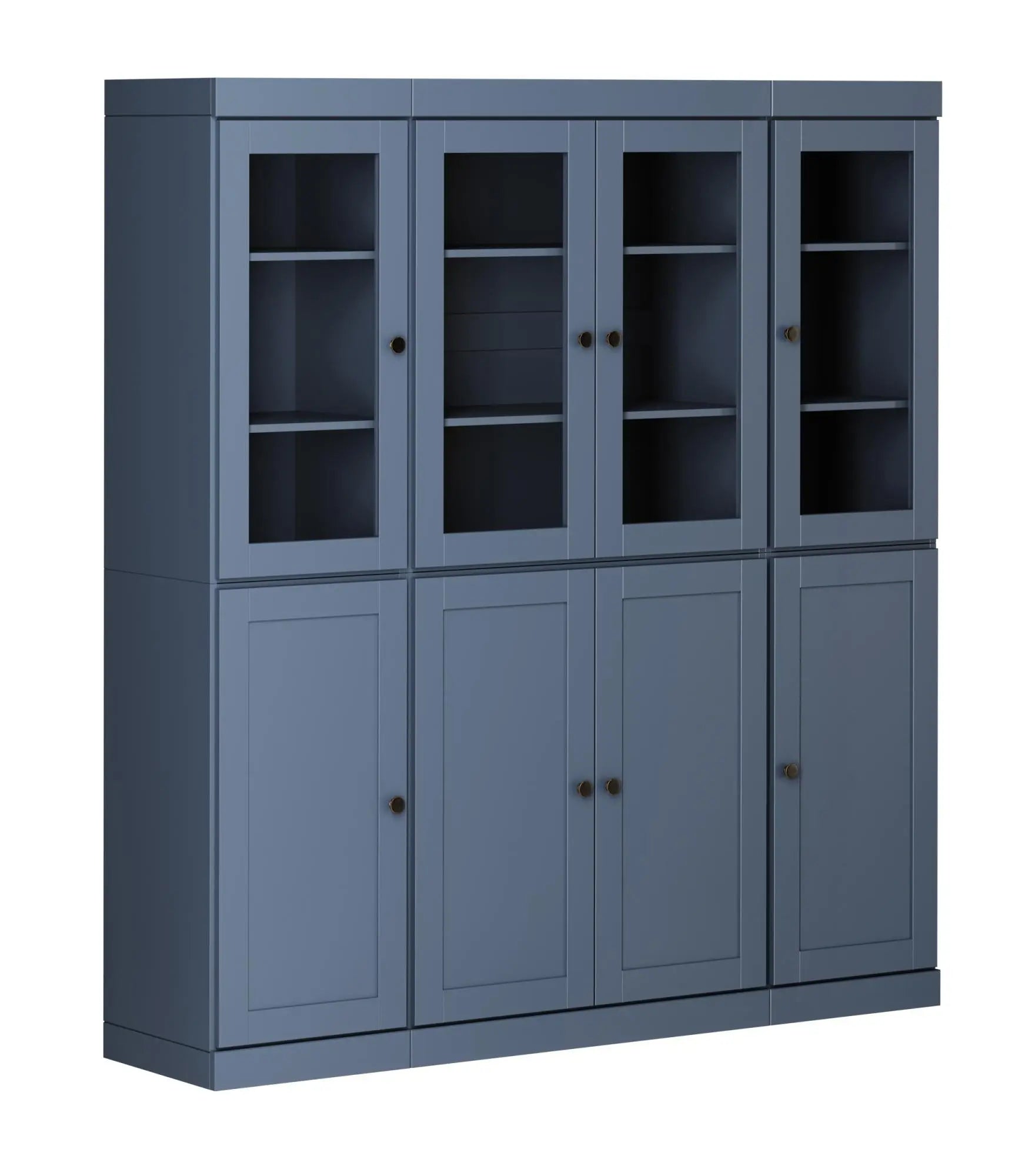 72" French Blue Solid Wood 8 Pantry Or Storage Closet Homeroots Kitchen & Dining