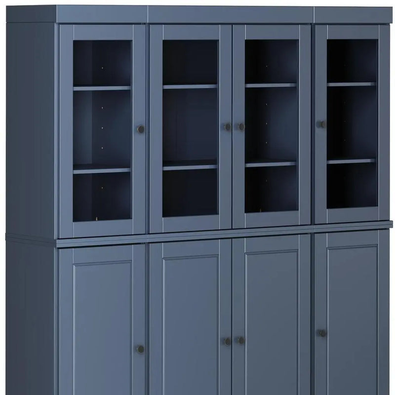 72" French Blue Solid Wood 8 Pantry Or Storage Closet Homeroots Kitchen & Dining