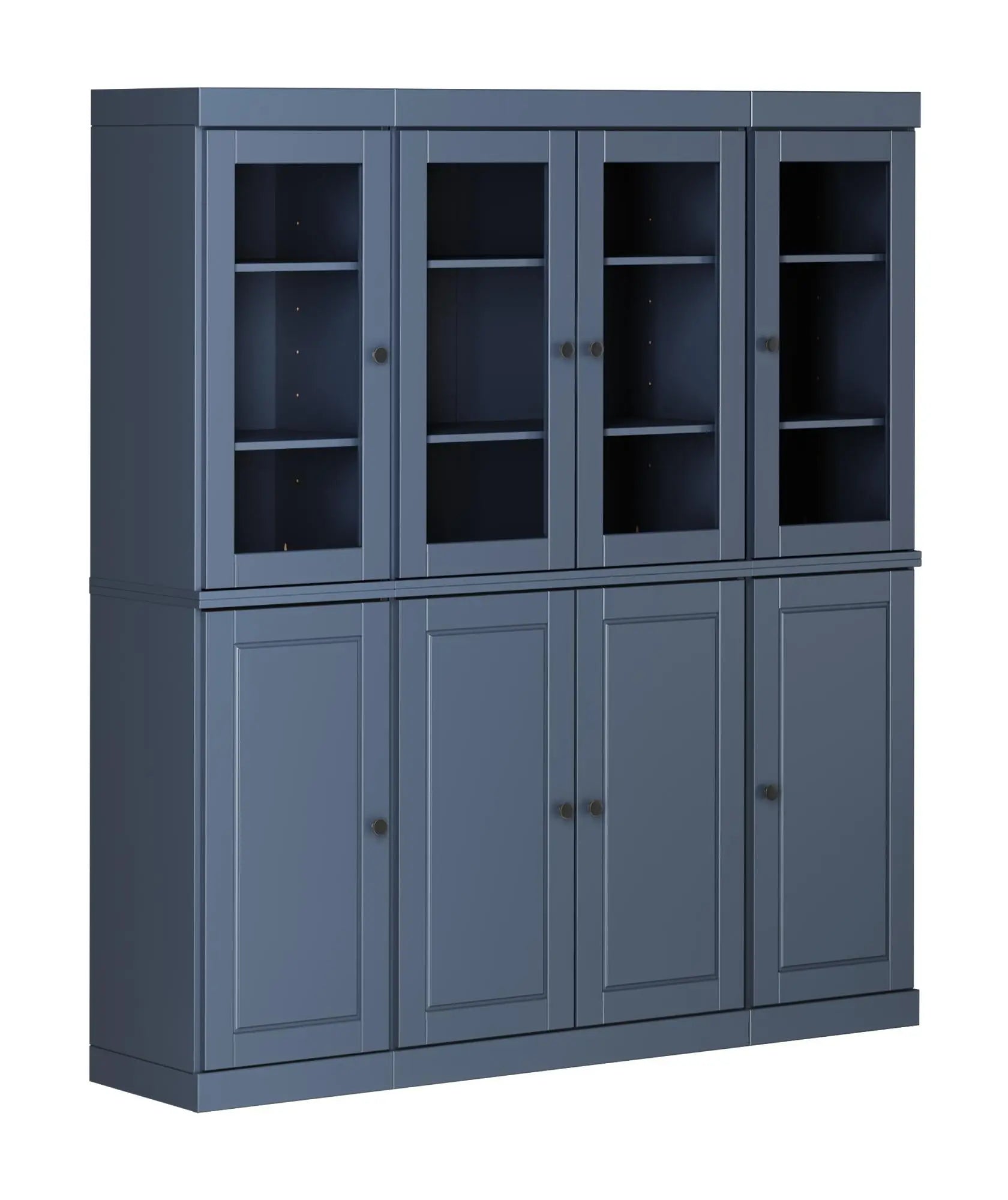 72" French Blue Solid Wood 8 Pantry Or Storage Closet Homeroots Kitchen & Dining