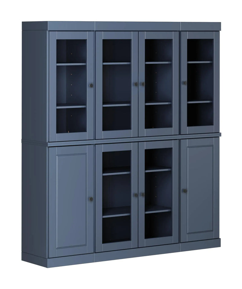 72" French Blue Solid Wood 8 Pantry Or Storage Closet Homeroots Kitchen & Dining