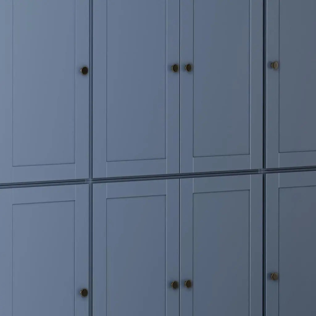 72" French Blue Solid Wood 8 Two Drawer Pantry Or Storage Closet Homeroots Kitchen & Dining