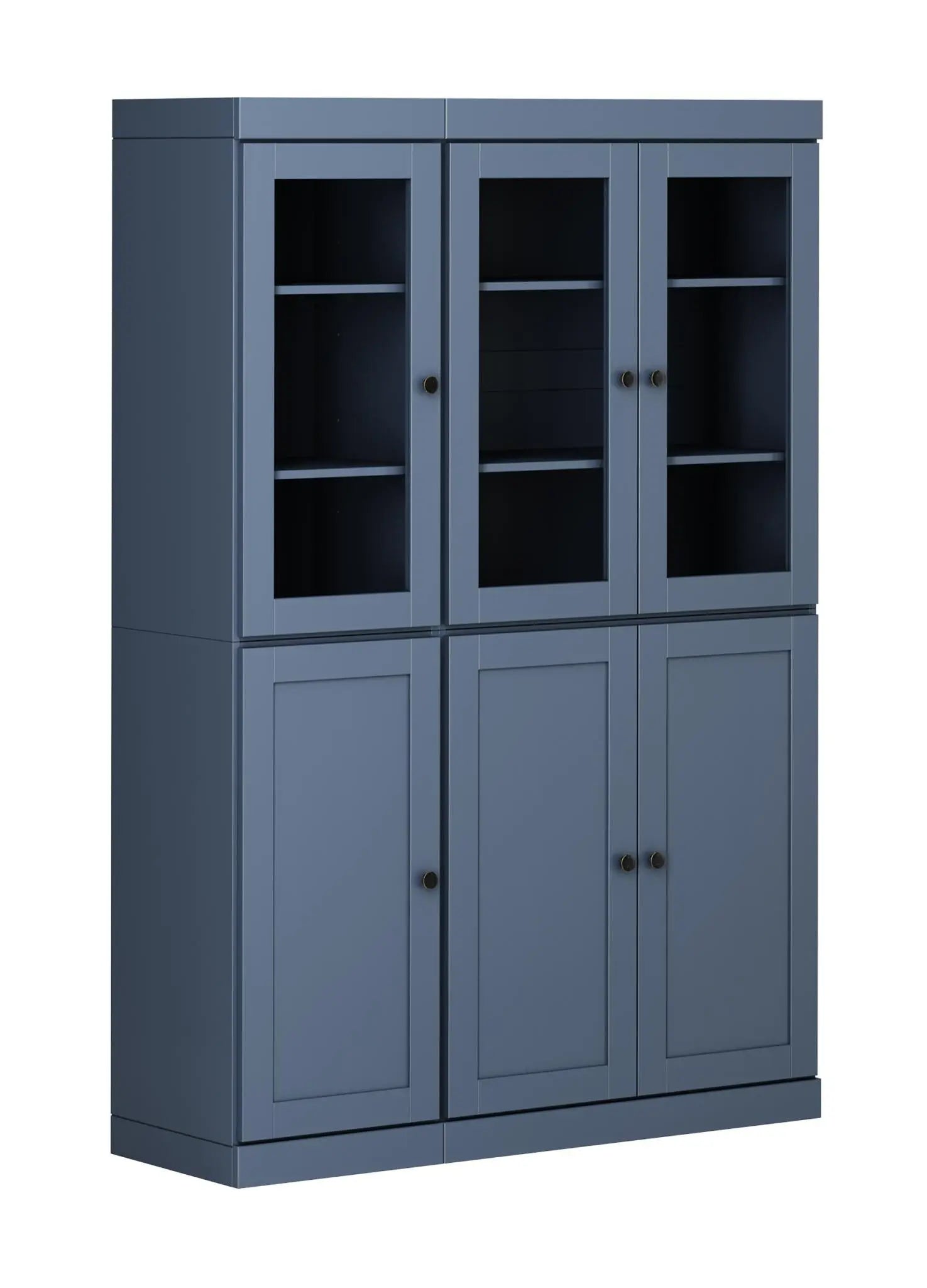72" French Blue Solid Wood Six Door Pantry Or Storage Closet Homeroots Kitchen & Dining