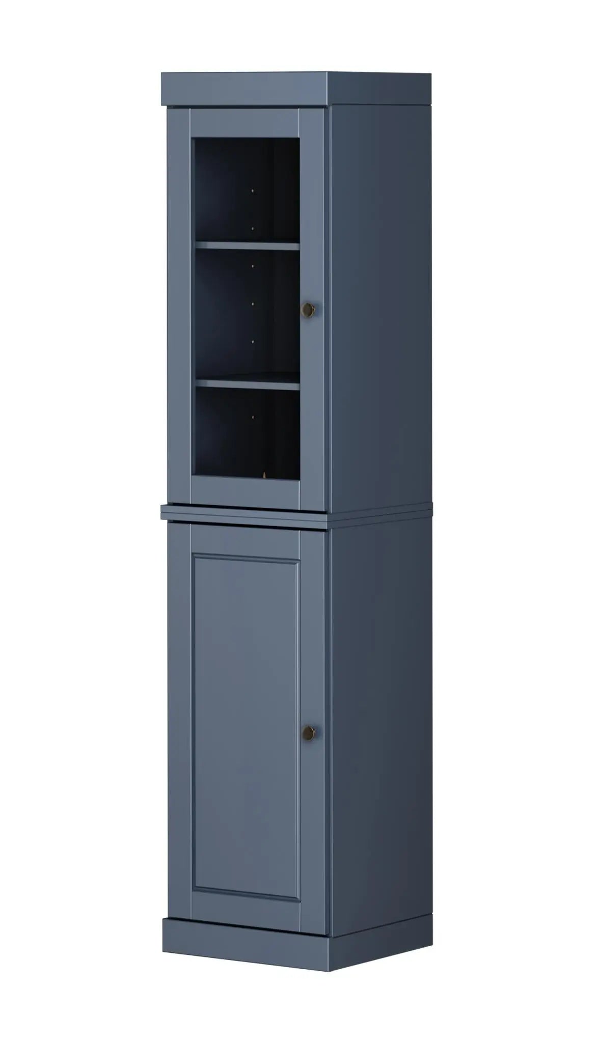 72" French Blue Solid Wood Two Door Pantry Or Storage Closet Homeroots Kitchen & Dining