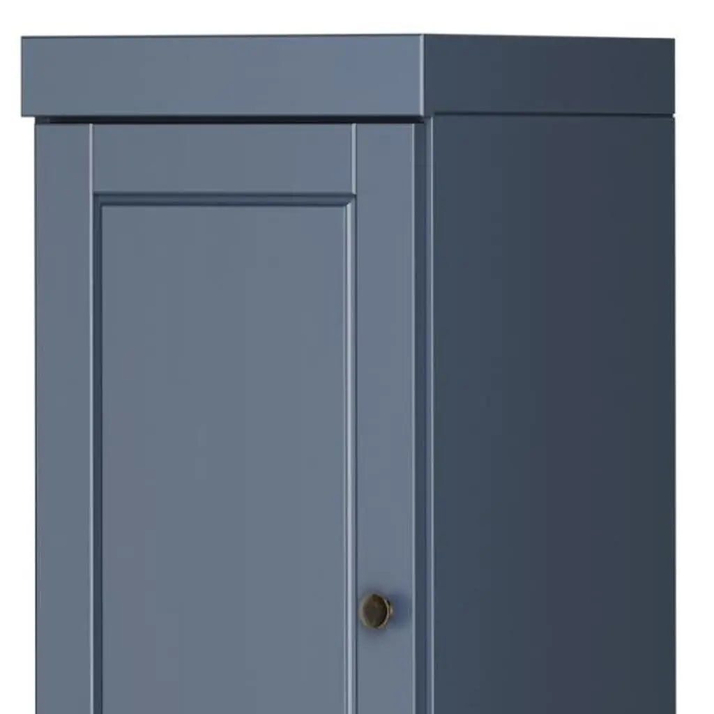 72" French Blue Solid Wood Two Door Pantry Or Storage Closet Homeroots Kitchen & Dining