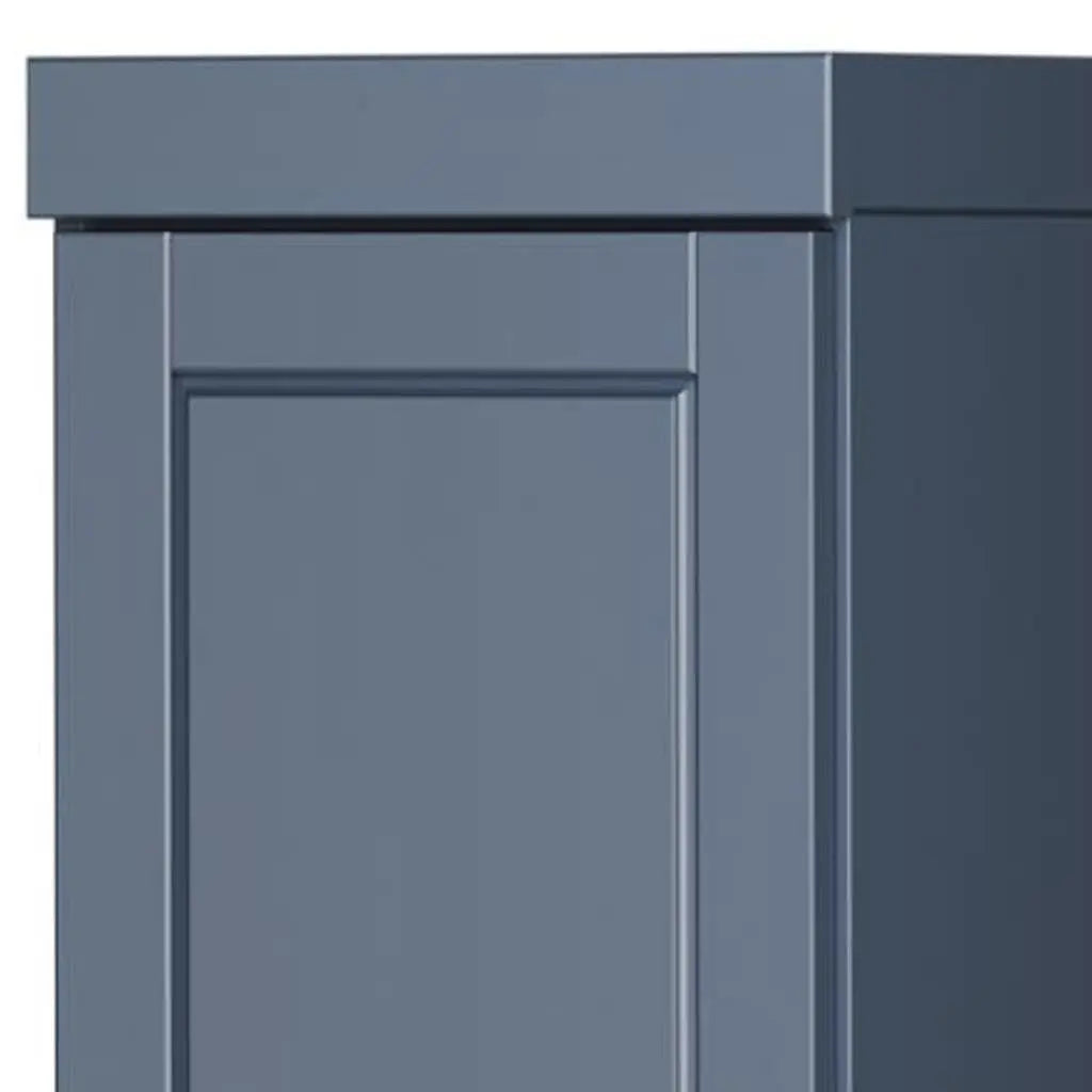 72" French Blue Solid Wood Two Door Pantry Or Storage Closet Homeroots Kitchen & Dining