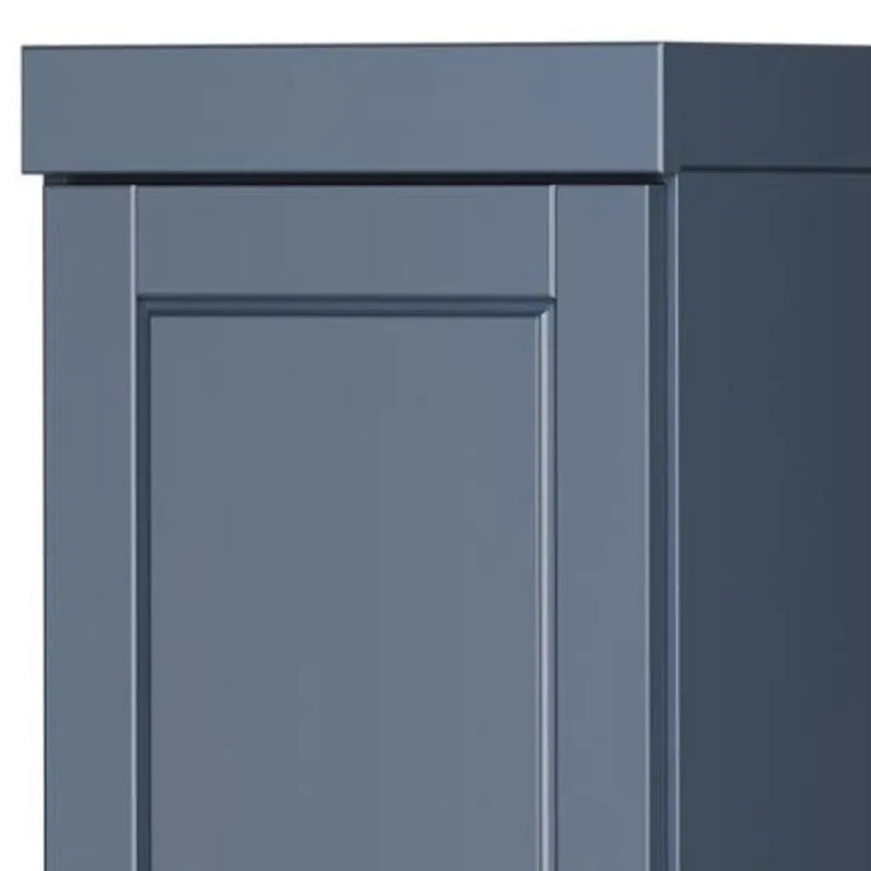 72" French Blue Solid Wood Two Door Pantry Or Storage Closet Homeroots Kitchen & Dining